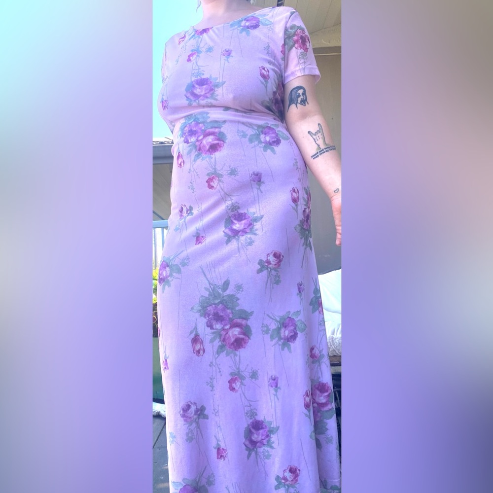 Beautiful sparkly vintage pastel pink dress